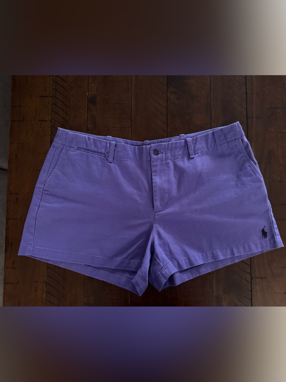 Ralph Lauren Purple Women's Flat-Front Chino Shorts